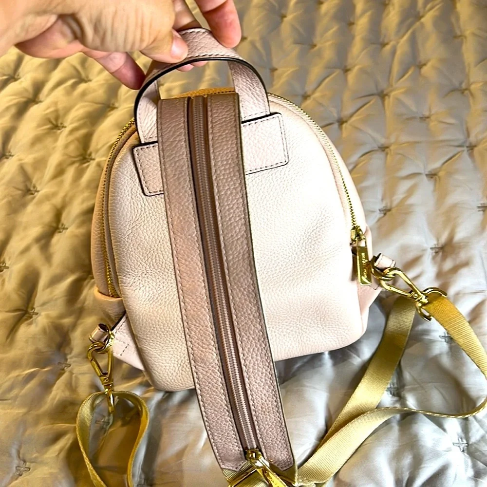 Michael Kors Pink Backpack Pebbled Leather